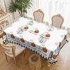 1 Halloween Ghost And Pumpkin Tablecloth - Black And White Checked, Trick Or Treat, Perfect For Long Tables