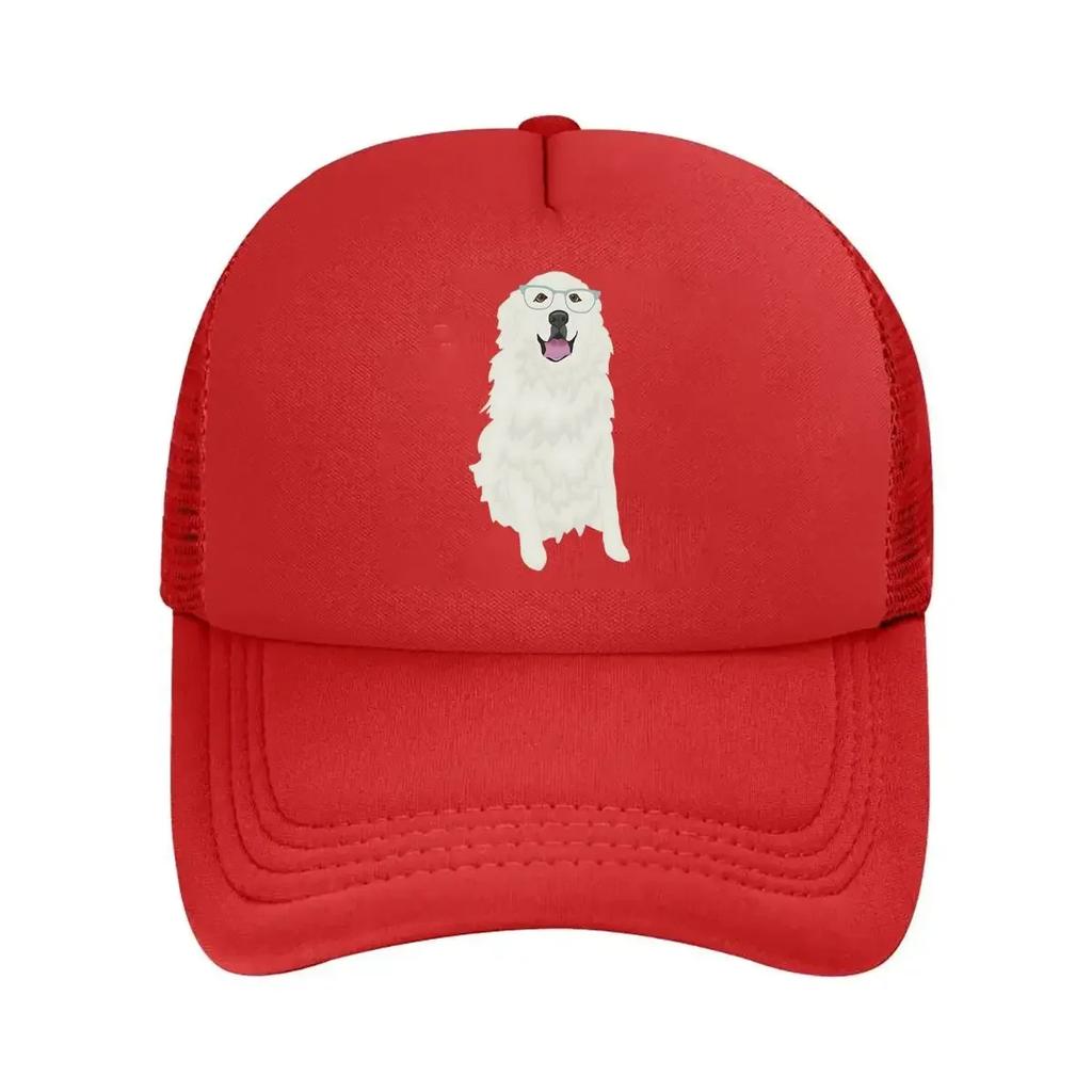 White Dog Pet Cute Design Mesh Baseball Cap