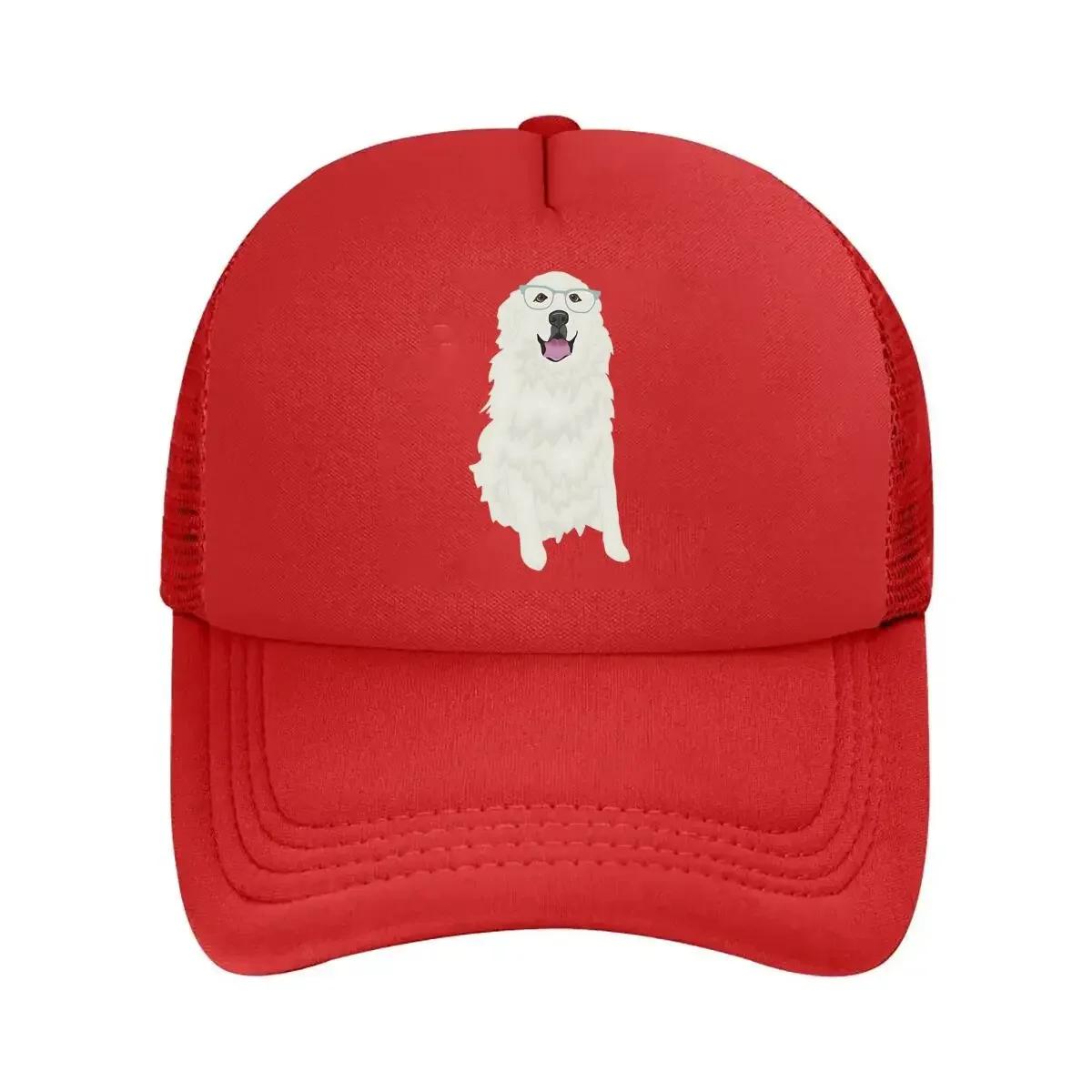 White Dog Pet Cute Design Mesh Baseball Cap One Size