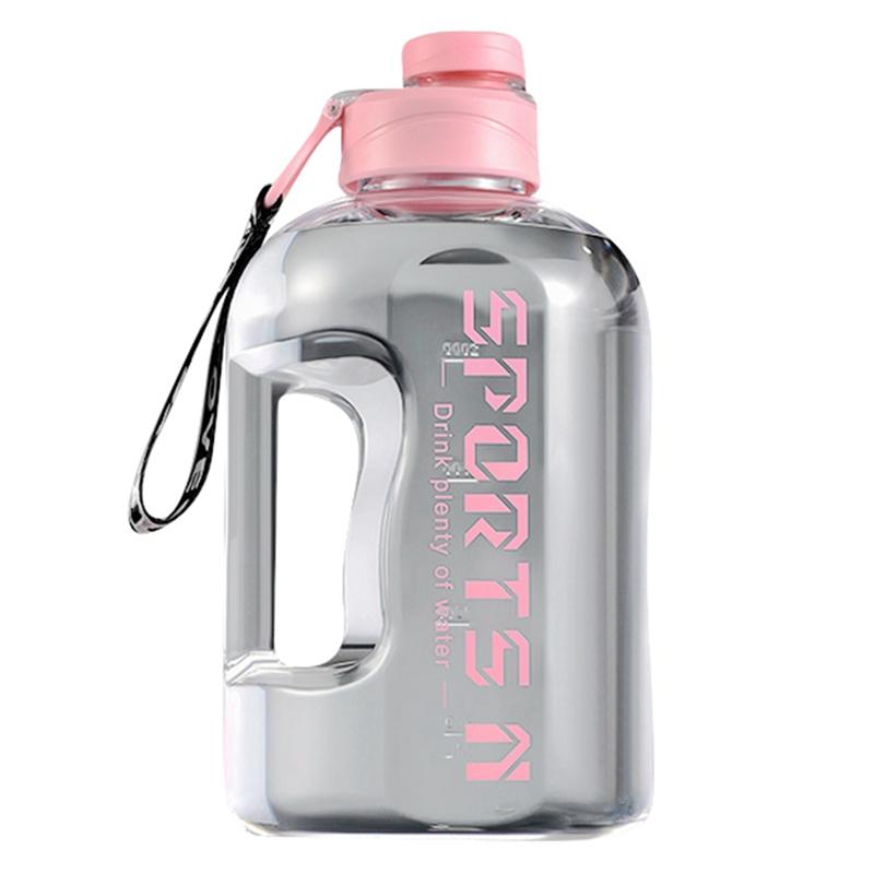 1.7/2.7L içme suyu şişesi Bpa ücretsiz plastik su bardağı taşınabilir yeniden kullanılabilir Flip Top spor su şişeleri açık kamp için