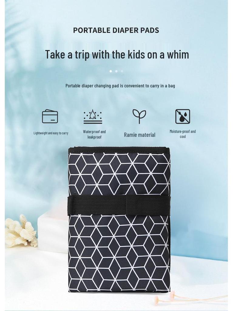 Multi-Purpose Foldable Diaper Bag with Waterproof Changing Pad