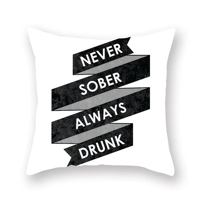 45x45cm Fashion Black Grey Lip Eye Print Pattern Pillow Case Home Living Room Sofa Decoration Cushion Cover