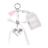 Lightweight Heart Keychain Beaded Keyring Ornament With DIY Bead Design For Students And Office Professionals