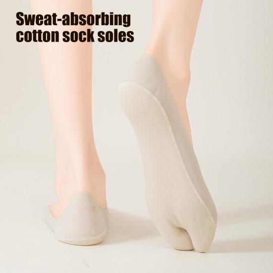 Flip Flop Tabi Socks for Women Elastic Split 2 Toe Socks Low Cut No Show Boat Sock Invisible Thin Cotton Sock