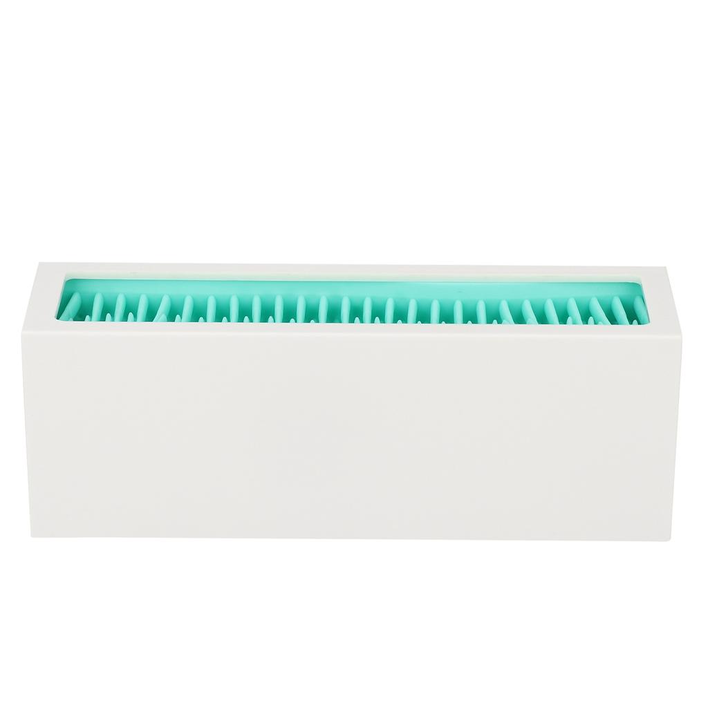 Makeup Brush Holder Display Silicone Cosmetic Lipstick Holder Box Makeup Storage Box(Lake Blue Black )