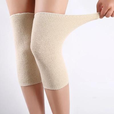 1 Pair Long Cashmere Warm Kneepad Wool Knee Support Men Women Cycling Lengthen Protector Pad Winter Running Knee Protector