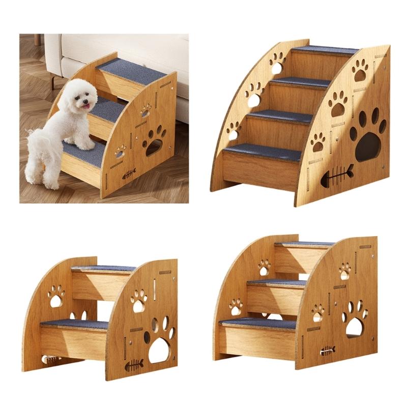 Wooden Pet Steps Stairs For Easy Access To High Place Couch Bed For Small Dog Cats And Senior Pet Climbing Supporter