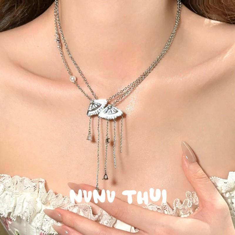 Vintage Shell Pearl Mother Of Necklace Earrings Ring Set French Retro Jewelry Women