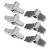 6PCS Metal Drum Set Wing Nuts Silver T Type Stand Nut  Drum Set Accessories