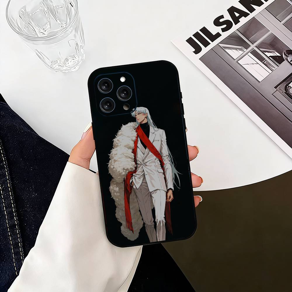 

Чехол для телефона Inuyasha S-Sesshomaru для iPhone 17, 16, 15, 14, 13, 12, 11 Plus, Pro Max, Другие Мягкий Черный Чехол iPhone17