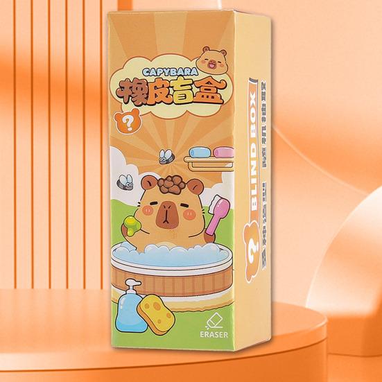 Yousheng 12Pcs Cute Capybara Eraser Set Kawaii 3D Animal Shaped Pencil Erasers for Kids Clean Erasing Low Dust School Supplies Party Favors for