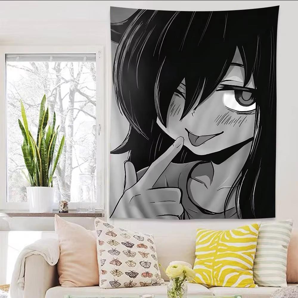 

WataMote Anime Tapestry Tomoko Kuroki Colorful Wall Hanging Boho Mandala Wall Art for Home Bedroom Dorm Decor Flat Print 74x94cm(29x37in)