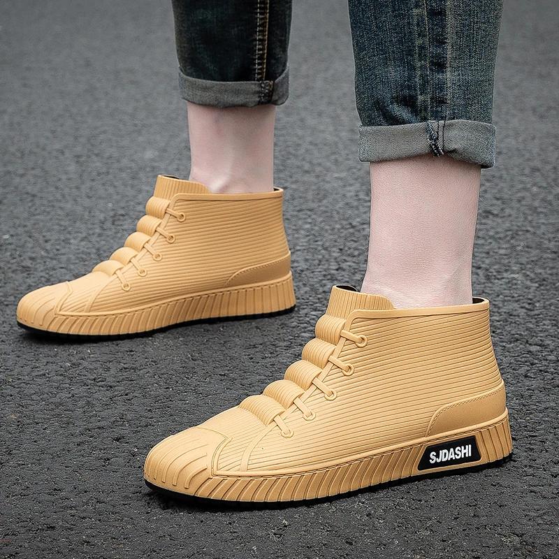 Rain Boots For Men, Short Fishing Wear-resistant Rubber Shoes, Car Wash, Non-slip, Fashionable, Comfortable And Waterproof Shoes