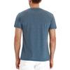 New Men T-shirt Henry Neck Fashion Design Slim Fit Solid T-shirts Male Tops Tees Short Sleeve T Shirt For Men