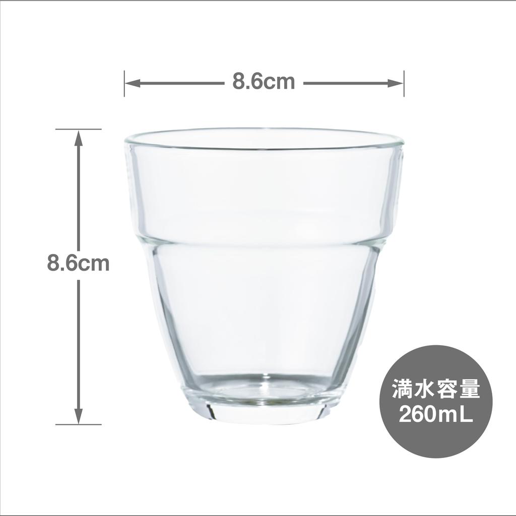 HARIO Heat Resistant Stack Glass Set of 2 260mL Heat Resistant Glass Stackable MicrowaveDishwasher Safe Made in Japan HARIO Glass HSG-1624