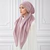 Premium Diamant Baumwolle Elastisches Stirnband Kappe Für Frau Muslimischer Hijab Hut Damenmode Sofortiger Schal Islamischer Turban 75*25cm