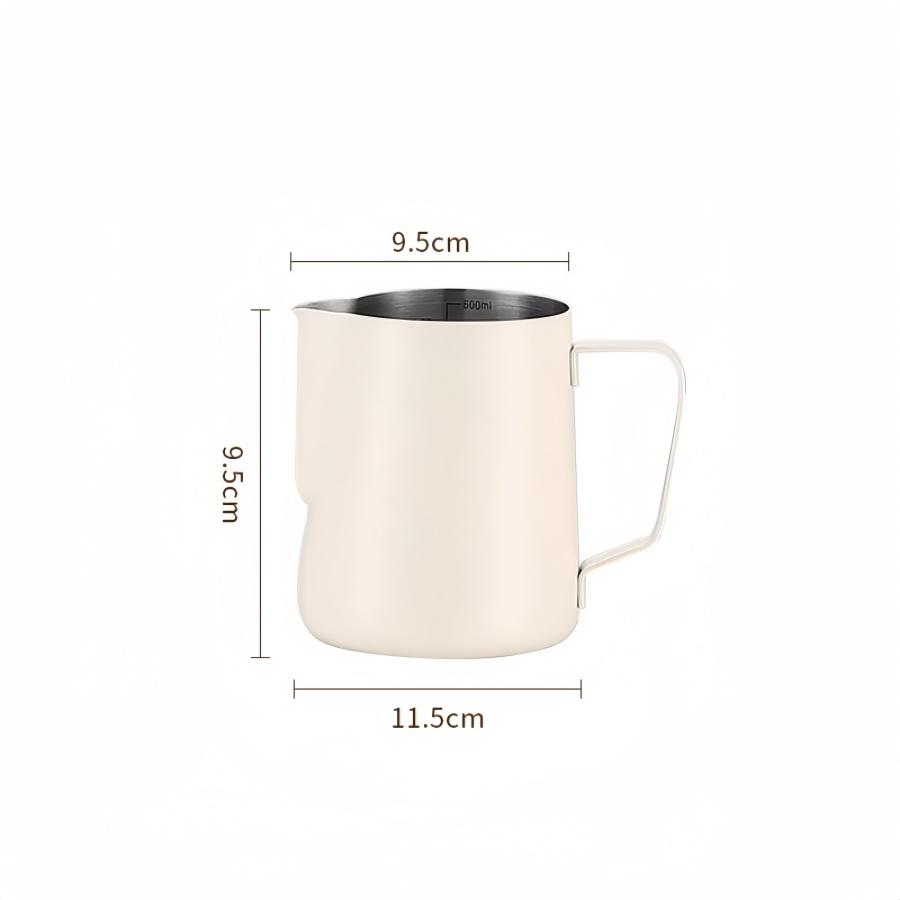 350/600ML Coffee Milk Frothing Pitcher Jug 304 Stainless Steel Precise Scale High Quality Latte Barista Professional CafeUtensil
