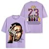 LeBron James Pattern Printed Short Sleeve T-shirt Pure Cotton Crew Neck Men's and Women's Trend Top Sports Summer