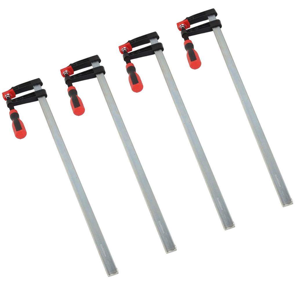 4Pcs Heavy Duty F Clamps Woodworking Bar Clips Quick Slide DIY Hand Tool Kit 80*600mm