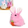 Plush Bunny Clockwork Toy Tail Shaking Rotating Cute Exquisite Fine Workmanship Plush Bunny Toy