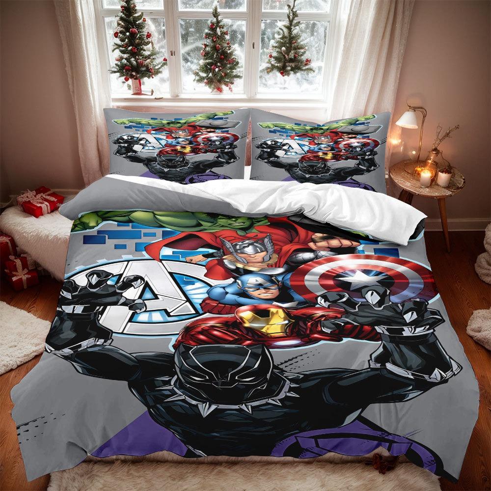 2026 3D Cool Spider-Man Cartoon Duvet Cover Set Soft Wash Bed Comfortable Student Dormitory Home Baby Bedding Best seller