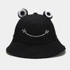 Cartoon Frog Plush Cotton Linen Bucket Hat Korean Fashion Soft Girl Student Couple Sun Hat Four Seasons