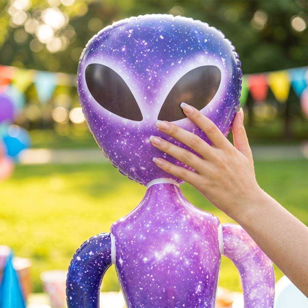 Inflatable Alien Doll Toy Large Size Durable Material Lightweight Portable for Indoor Outdoor Decoration and Party Events Fun Activity