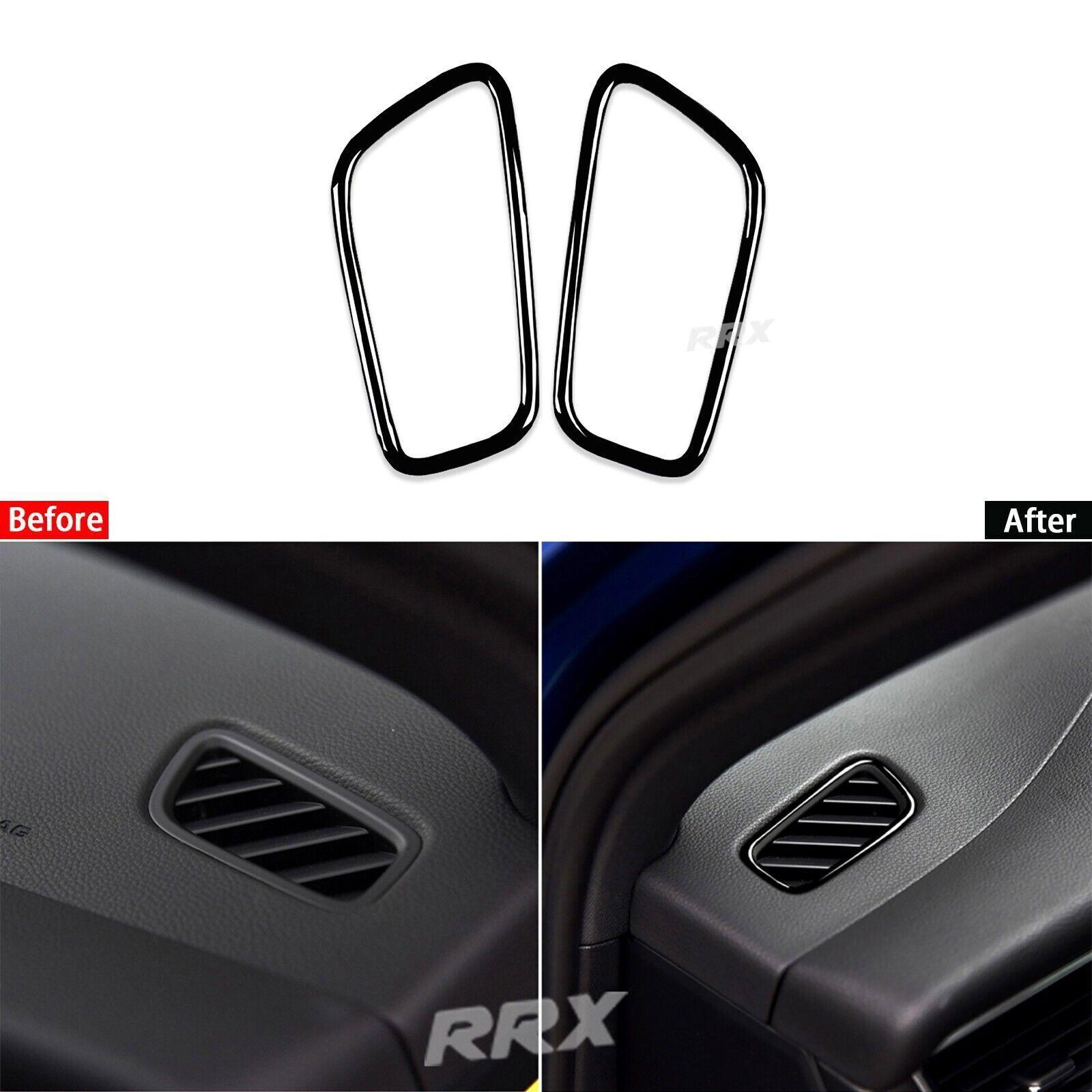 Glossy Piano Black Dashboard Air Vent Outlet Cover Trim For Porsche Macan 14-21