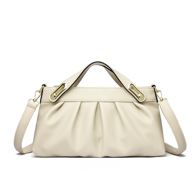 New Women's Soft Leather Handbag Elegant Underarm Single Shoulder Banquet Bag Women's Leather Single Shoulder Bag