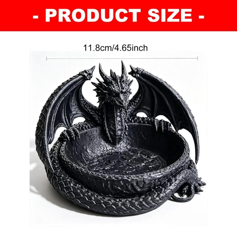 Dragon Trinket Dish Display Dish 4.65 In Jewelry Tray for Desks and Dressers, Small Article Bowl for Earrings and Necklaces