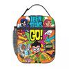 Teens Titansed Go Anime Manga Thermisch Isolierte Lunchtaschen für das Büro Tragbare Bento-Box Kühlbox Thermische Lunchbox