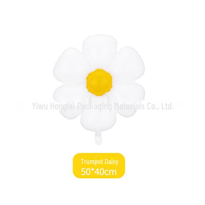 Daisy-Shaped Smiling Sunflower Balloon Decoration for Children's Birthday Party
