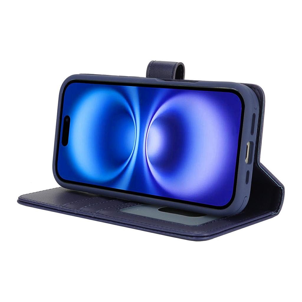 Für iPhone 16 Brieftasche Hülle Kompatibel mit MagSafe Anti-Fall Abnehmbare PU Leder Handyhülle