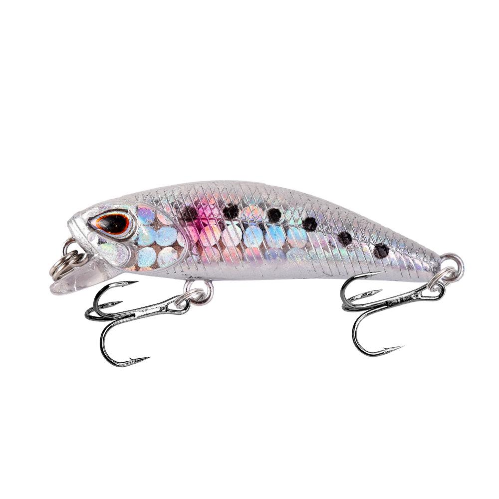 4.5cm/3.5g Sinking Minnow Lure, Bass Bionic Fishing Lure, 5 Colors, Plastic Hard Bait.