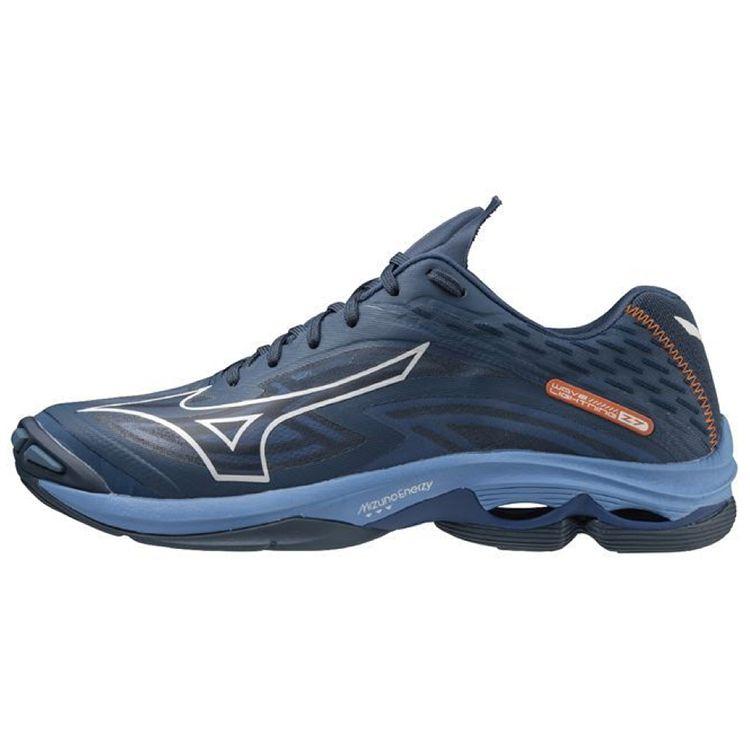 Mizuno Wave Lightning Z7 Comfortable Shock Absorption Non-Slip Durable Breathable Low-Top Training Shoes Unisex Sneakers Navy-Blue V1GA220021