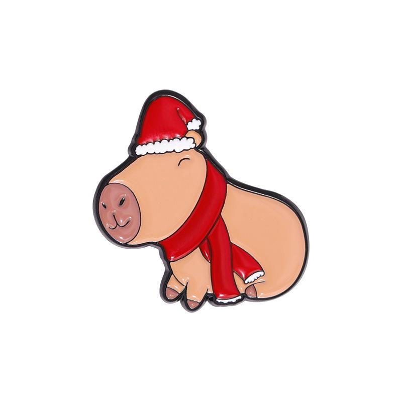 Sada cartoon broží s kapybarou - Roztomilá a kreativní sbírka odznaků