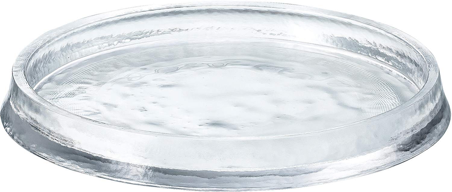 

Toyo Sasaki Glass Glacé Reversible Plate 240cm, Made in Japan, Good Design Award Winning, Large Round Plate, Glass Dish, Tableware, 46402