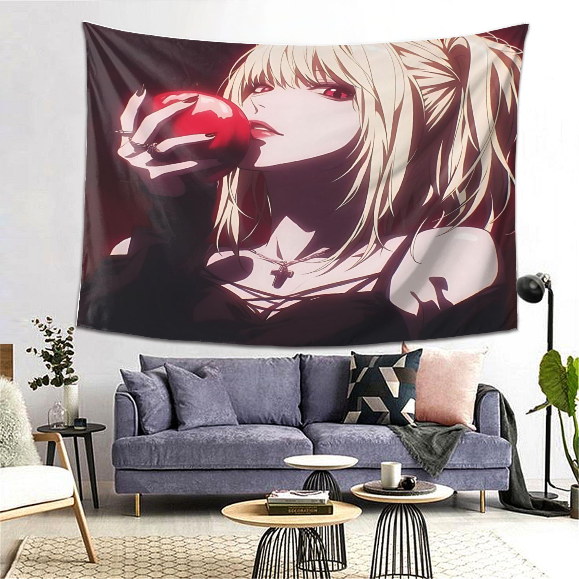 

The Misa Amane Design Tapestry Is Perfect for Vintage Home Decor Artistic Shop Decorations And Temporary Setups at Camping Sit 74x94cm(29x37in)