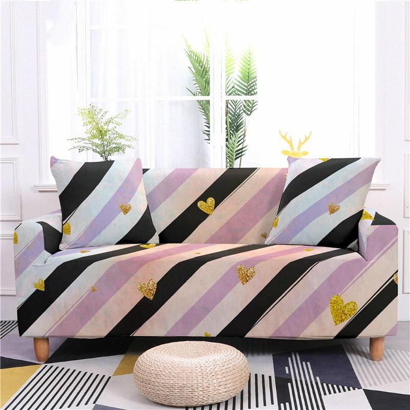 

Эластичный чехол для дивана, универсальный противообрастающий защитный чехол в полоску, домашний декор, эластичное полотенце для дивана, пыленепроницаемое, моющееся