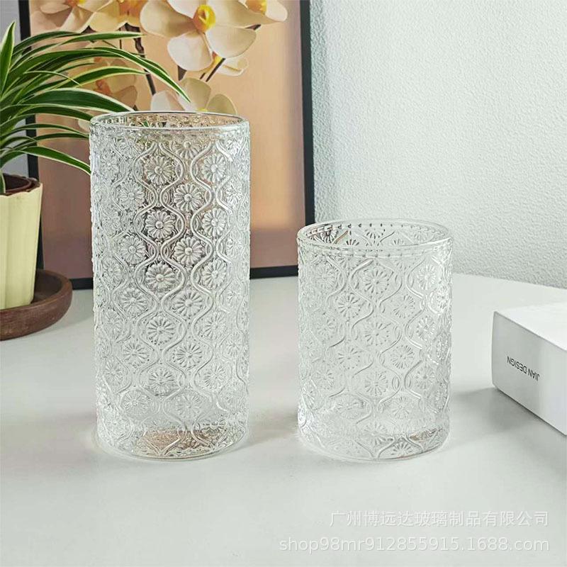 Ins Style Striped Glass Cup: American Coffee, Latte, Juice, Cold Drink, Milk, Breakfast Cup