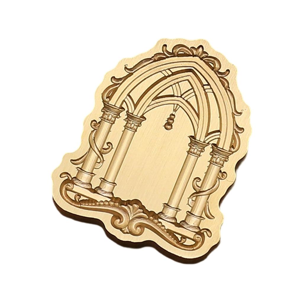 Solid Brass Wax Seal Stamp Head  3D Embossed Wax Sealing Stamp Flower Frame for Personalizing Stationery