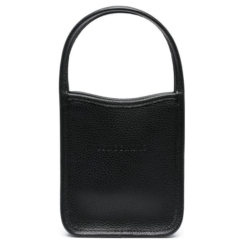 

Longchamp Le Foulonné 14 Open Short Handle Leather Tote Bag Mini Women handbags Black 10186021001 Basic Set (Bag+Dust Bag)