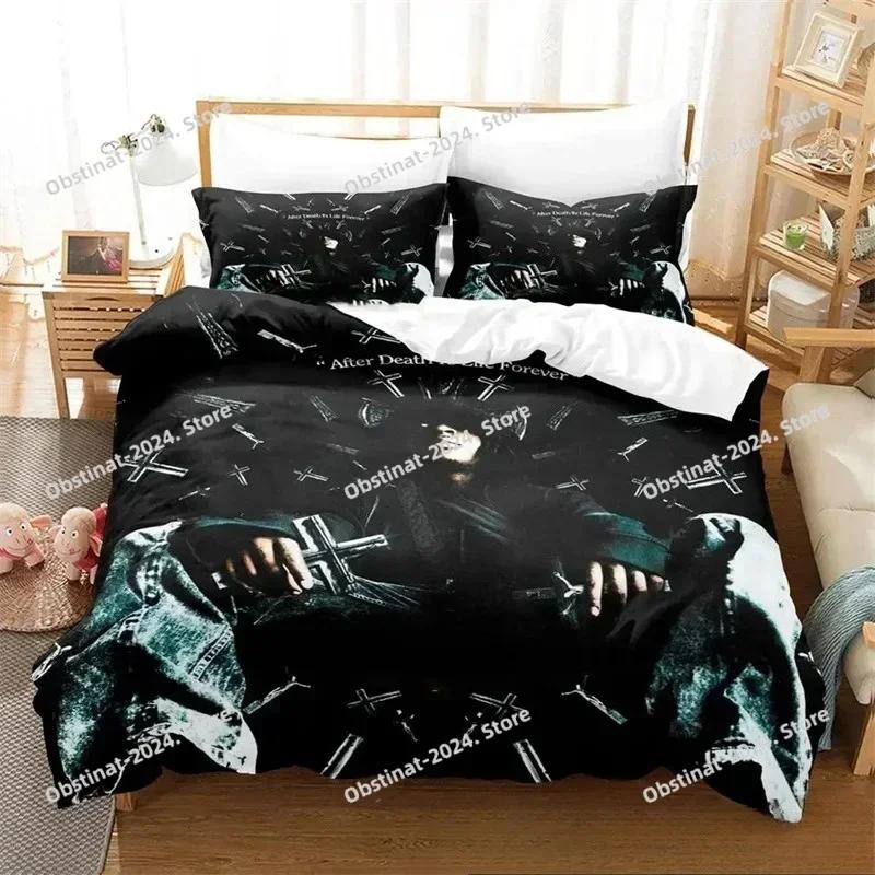3D Hip Hop Singer Yeat Bedding Set Printed Single Comforter Quilt Bed Cover Duvet Cover Pillow Case 3 Pieces Set Kids Adult Size
