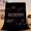 1PC Black And Pink Fashion Flannel Blanket Gift, Suitable for Both Men And Women, Soft Ideal for Beds And Sofa, Birthday Or Christmas Gift