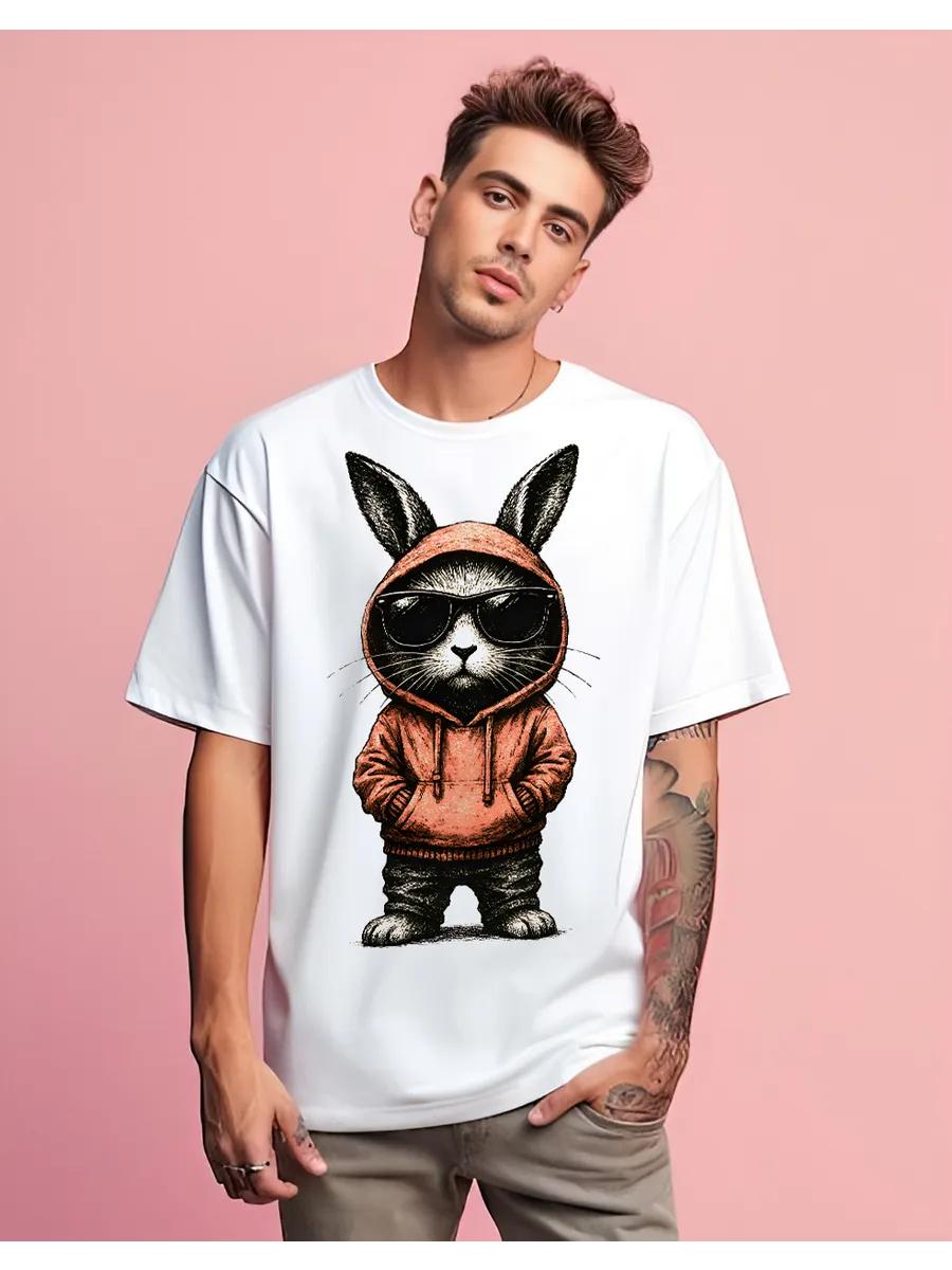 T-shirt with glowing Rabbit print XL