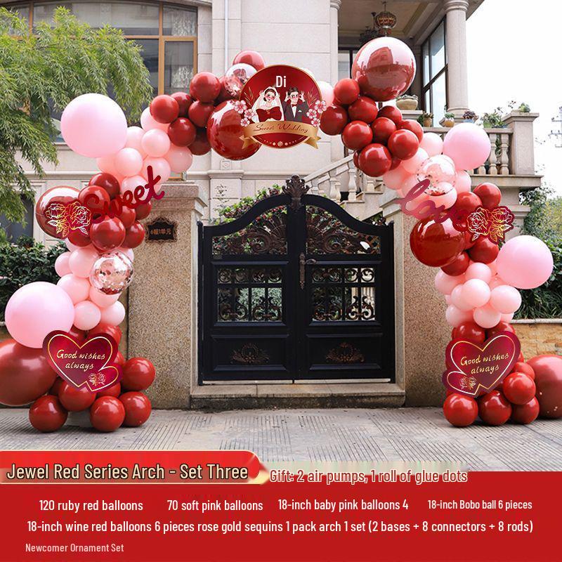 Wedding Balloon Arch Set - Rustic Gate Décor for Hotel Banquets and Engagements