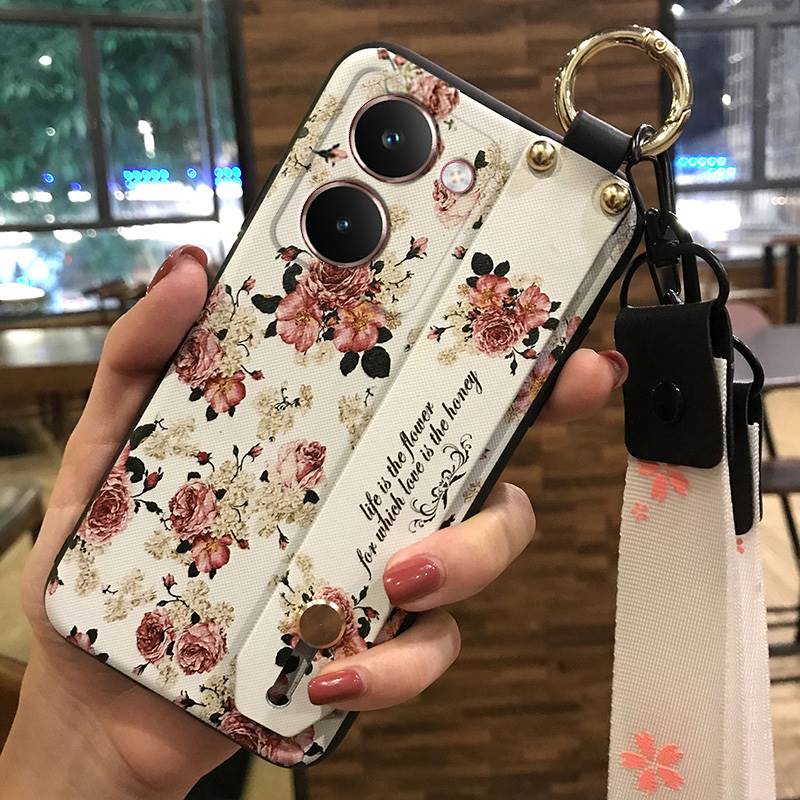 

Противопылевой Ударопрочный Чехол для Телефона Для Realme P3 Ultra 5G Защитная Задняя Крышка Водонепроницаемое Кольцо Противоударная Подставка Цветок Realme P3 Ultra 5G