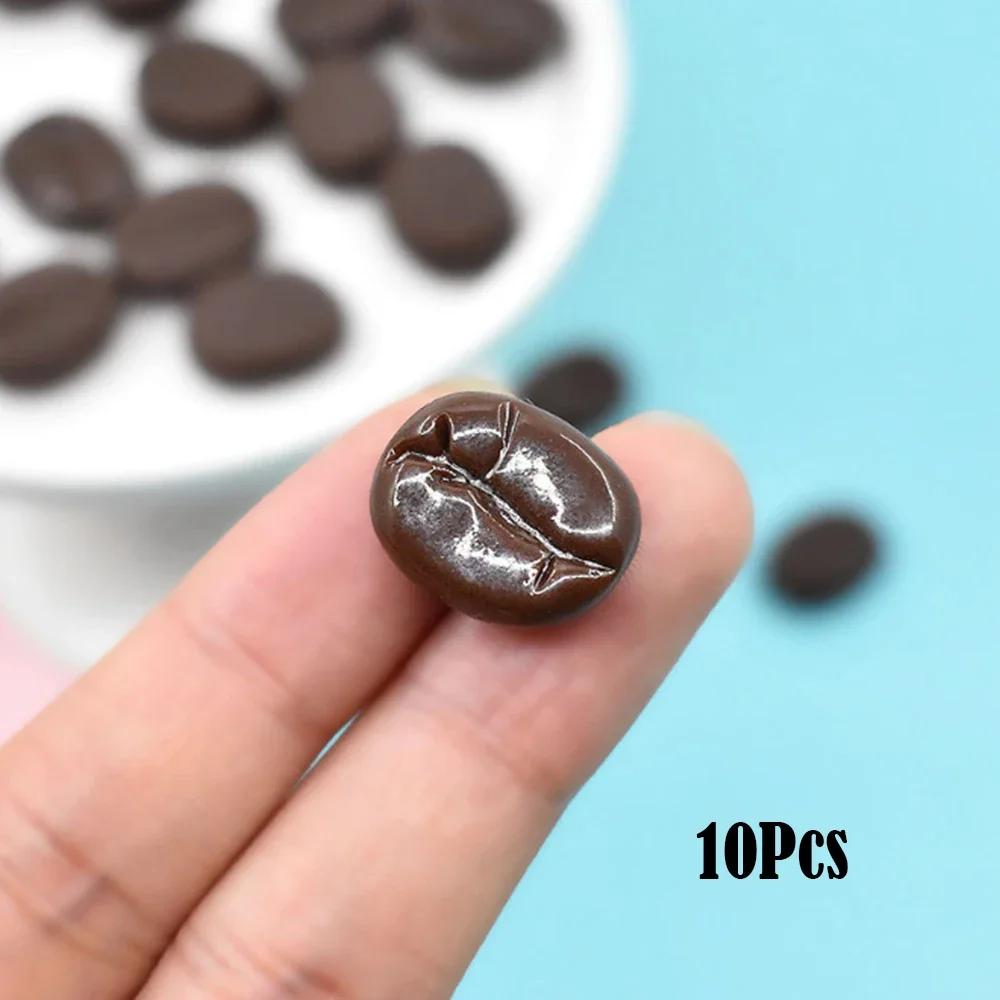 

10 шт. милые магниты на холодильник в виде кофейных зерен, набор индивидуальных креативных фотомагнитов, имитация пищевых наклеек, украшение для дома и офиса