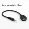 3.5mm Car AUX Audio Cable To USB Audio Cable Car Electronics for Play Music Black Car Audio Cable USB Headphone Converter