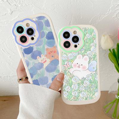 Flower Bumper Phone Case For Iphone 13 Pro Cases Iphone 11 12 13 14 Pro Max Xr Xs X Phone Case Iphone11 Soft Silicone Back Cover